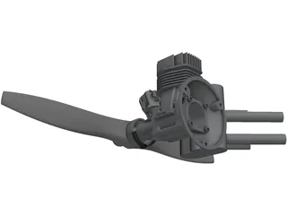 SuperTigre 2000 25cc RC Engine 3D Model preview