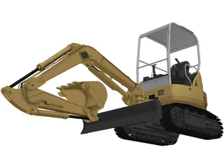 Excavator 3D Model preview