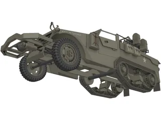 M16 Half Track 3D Model preview