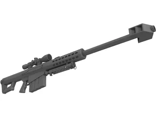 Barrett M82 3D Model preview