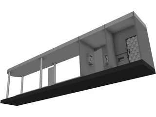 Bus Station 3D Model preview