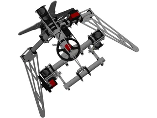 Camera Gimbal 3 Axis 3D Model preview