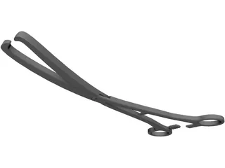 Medical Scissor Kocher 3D Model preview