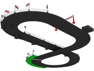 Racing Track 3D Model preview