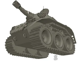 Cartoon Tank 3D Model preview