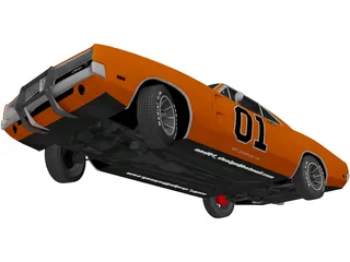 Dodge Charger R-T General Lee (1969) 3D Model preview