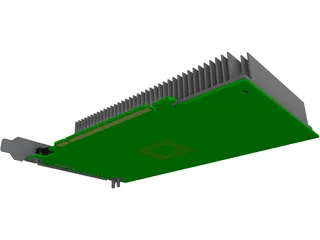 PCIeX16 Graphic Card 3D Model preview