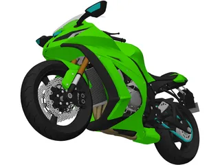 Kawasaki ZX10R (2012) 3D Model preview