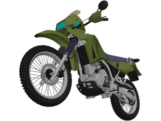 Kawasaki KLR 650 3D Model preview