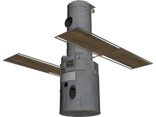 Hubble Space Telescope 3D Model preview
