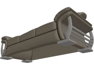 Fashion Multiplayer Sofa 3D Model preview