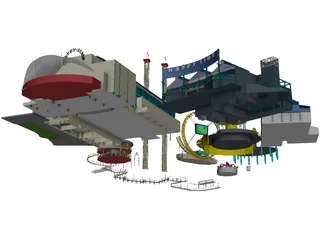 Amusement Park 3D Model preview