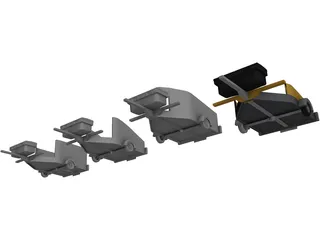 Motorcycle Trailer 3D Model preview