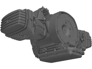 Dnepr Motorcycle Engine 3D Model preview