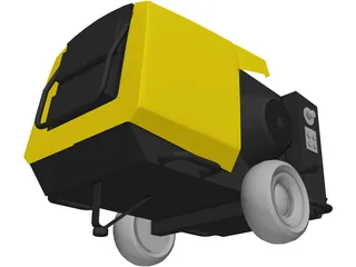 Mobile Air Compressor 3D Model preview