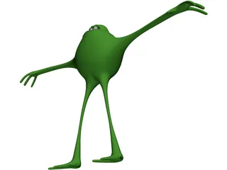 Cartoon Frog 3D Model preview