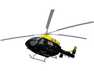 MD-902 Explorer Police 3D Model preview