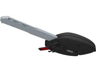 Honda Key with Chain 3D Model preview