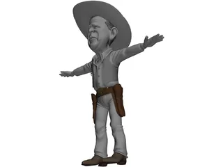 Bush Cartoon 3D Model preview