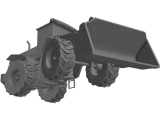 Hitachi Wheeled Loader 3D Model preview