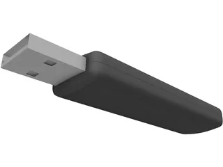 Transcend USB Pendrive 3D Model preview