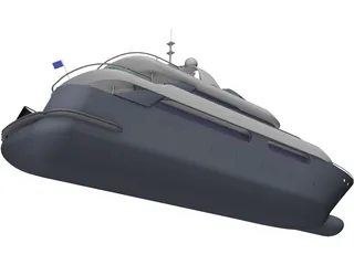 Superyacht 3D Model preview