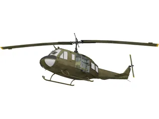 UH-1H Marines (Vietnam) 3D Model preview