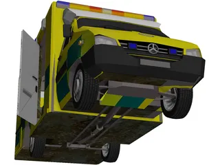 Mercedes London Ambulance 3D Model preview