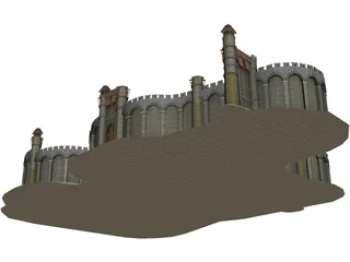 Bravil Castle 3D Model preview