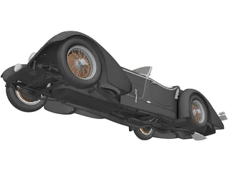 Mercedes-Benz SSK Roadster 3D Model preview