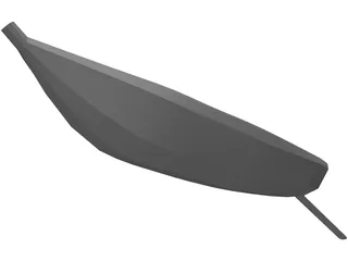 Wood Boat 3D Model preview