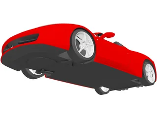Ferarri 458 Spider (2012) 3D Model preview