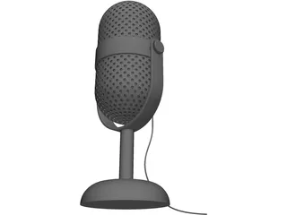 Vintage Microphone 3D Model preview
