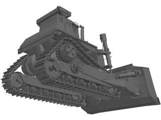 Caterpillar Bulldozer 3D Model preview