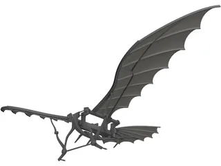 Fly Machine Leonardo Da Vincy 3D Model preview