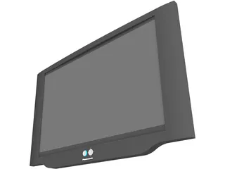 Panasonic Plasma TV 3D Model preview