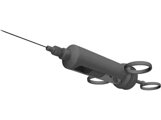 Old Syringe 3D Model preview