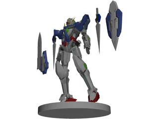 Gundam Exia 3D Model preview