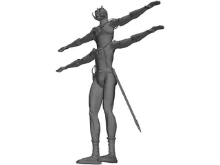 Tars Tarkas Thark of Barsoom 3D Model preview