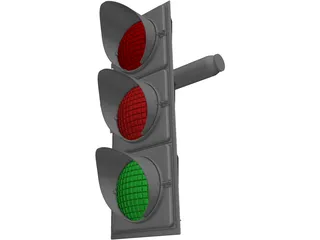 Traffic Light 3D Model preview