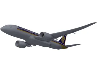 Boeing 787-800 Singapore Airlines 3D Model preview
