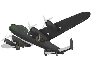 Avro Lancaster 3D Model preview