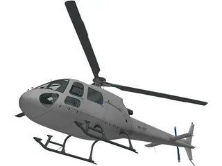 Eurocopter AS-350 Ecureuil 3D Model preview
