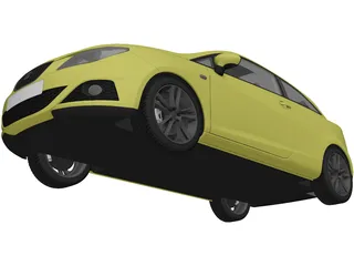 Seat Ibiza (2012) 3D Model preview