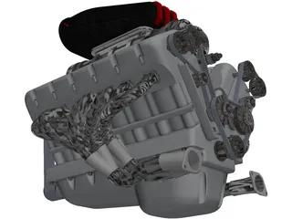 V12 Engine 3D Model preview