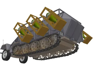 Sd.Kfz. 251/1 Ausf. C Wurfrahmen 3D Model preview