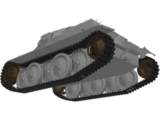 Pz IIL Luchs 3D Model preview