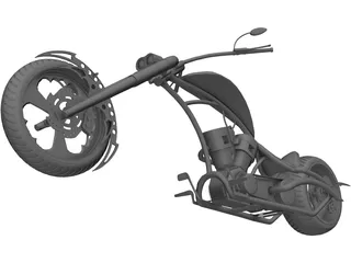 Custom Chopper 3D Model preview