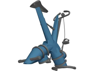Gym Exercise Bike 3D Model preview