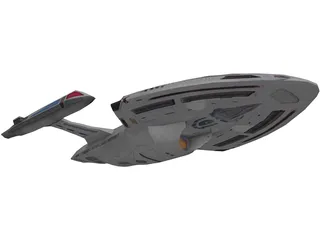 Nova Class Starship 3D Model preview